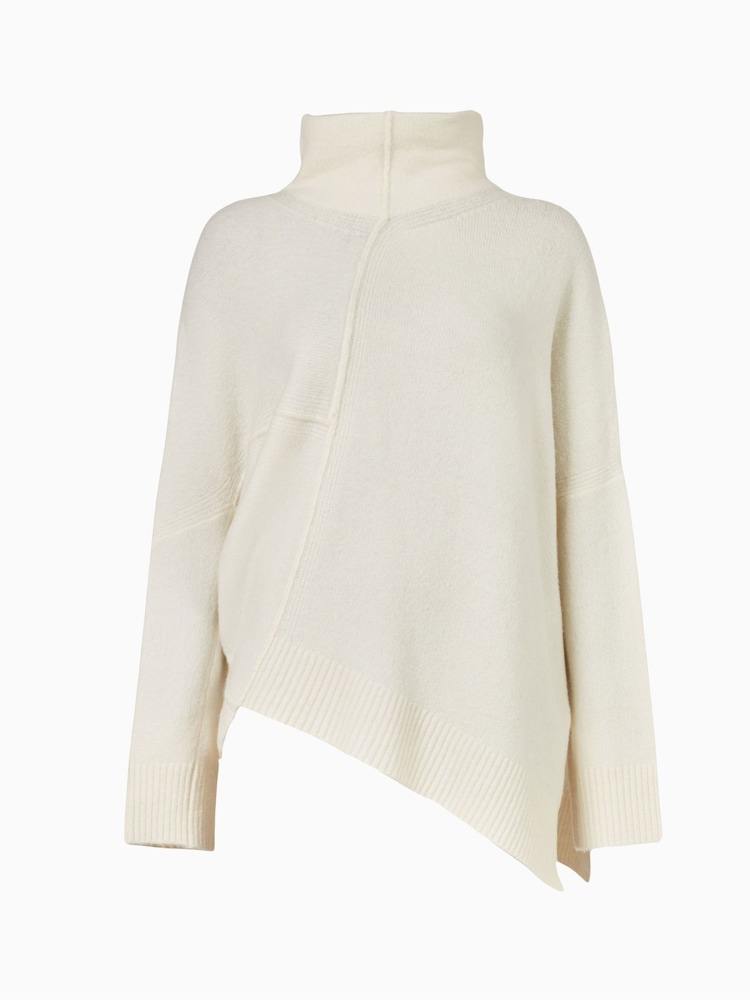 AllSaints White Lock Roll Neck Jumper - Image 8 of 8