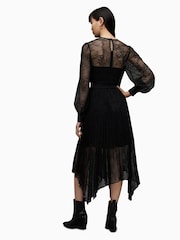 AllSaints Black Lace Norah Dress - Image 2 of 9
