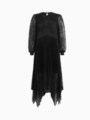 AllSaints Black Lace Norah Dress - Image 9 of 9
