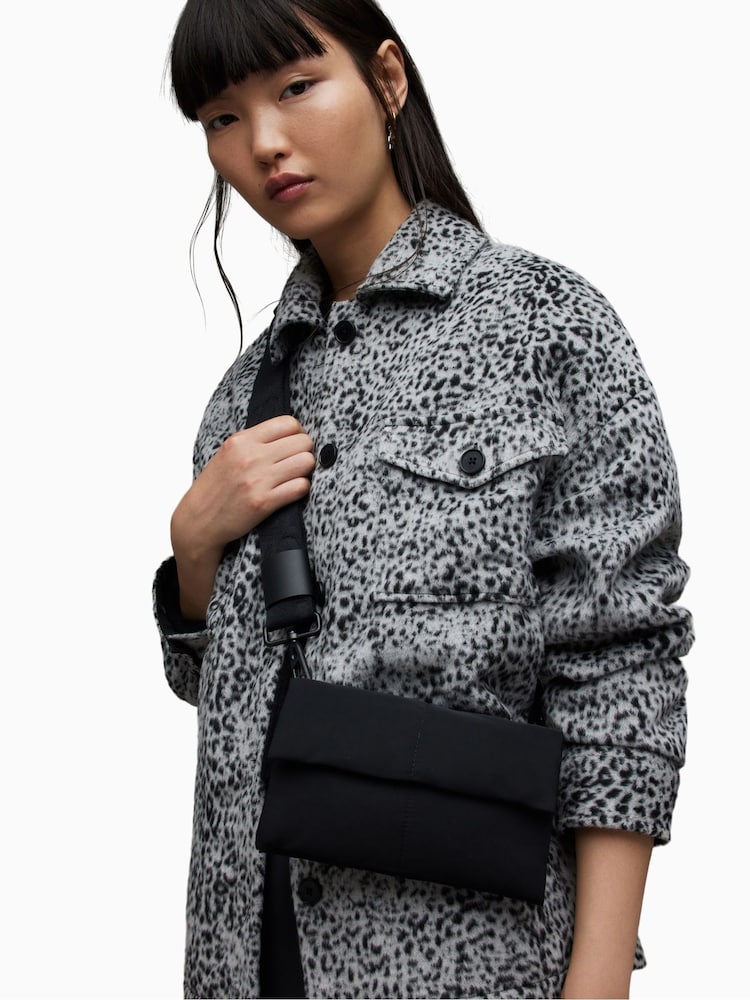 AllSaints Black Nylon Ezra Bag - Image 1 of 8