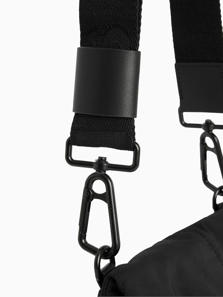AllSaints Black Nylon Ezra Bag - Image 8 of 8