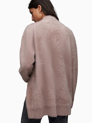 AllSaints Pink Tessa Cashmere Cardigan - Image 2 of 7