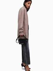AllSaints Pink Tessa Cashmere Cardigan - Image 3 of 7