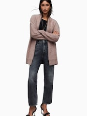 AllSaints Pink Tessa Cashmere Cardigan - Image 4 of 7