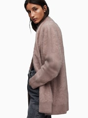 AllSaints Pink Tessa Cashmere Cardigan - Image 5 of 7