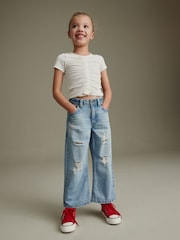 Blue Denim Wide Leg Jeans (3-16yrs) - Image 1 of 7