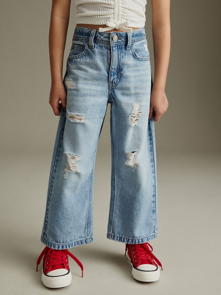 Blue Denim Wide Leg Jeans (3-16yrs) - Image 2 of 7