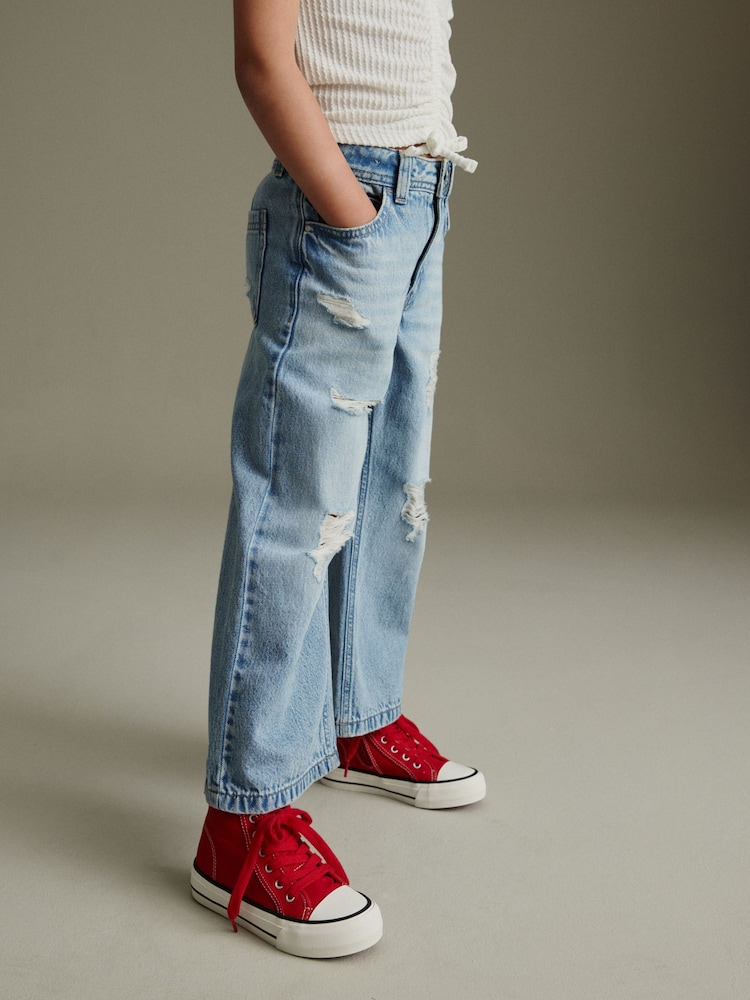 Blue Denim Wide Leg Jeans (3-16yrs) - Image 3 of 7