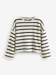 Monochrome Stripe Crochet Short Set - Image 8 of 10