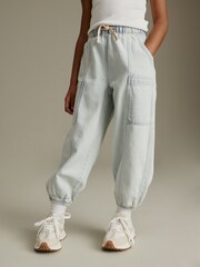 Denim Lightwash Pocket Detail Joggers (3-16yrs) - Image 2 of 7