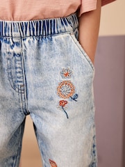 Denim Lightwash Embellished Joggers (3-16yrs) - Image 4 of 9