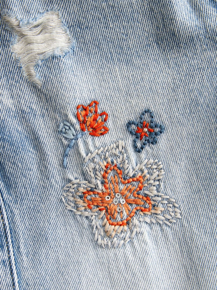 Denim Lightwash Embellished Joggers (3-16yrs) - Image 9 of 9