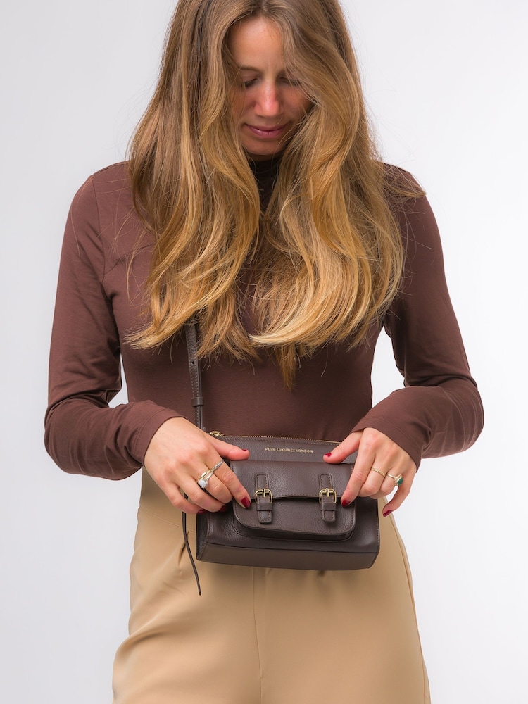 Pure Luxuries London Monica Nappa Leather Cross-Body Bag - Image 7 of 7