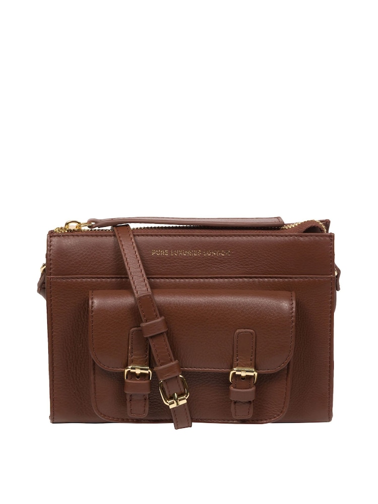 Pure Luxuries London Monica Nappa Leather Cross-Body Bag - Image 1 of 7