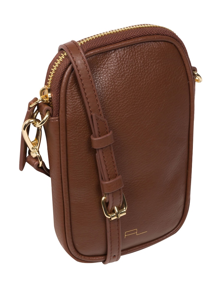 Pure Luxuries London Alaina Nappa Leather Cross-Body Phone Bag - Image 3 of 8