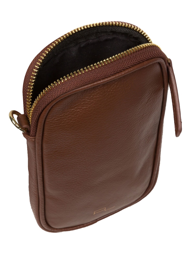 Pure Luxuries London Alaina Nappa Leather Cross-Body Phone Bag - Image 5 of 8