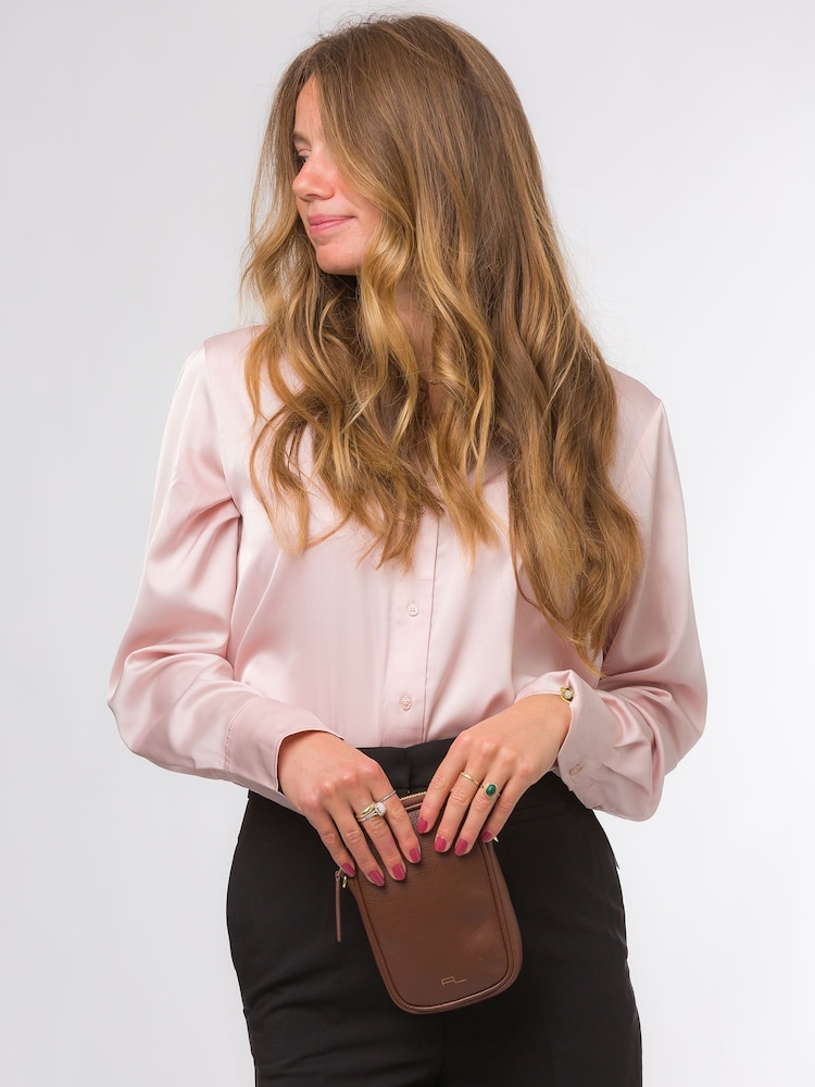 Pure Luxuries London Alaina Nappa Leather Cross-Body Phone Bag - Image 8 of 8