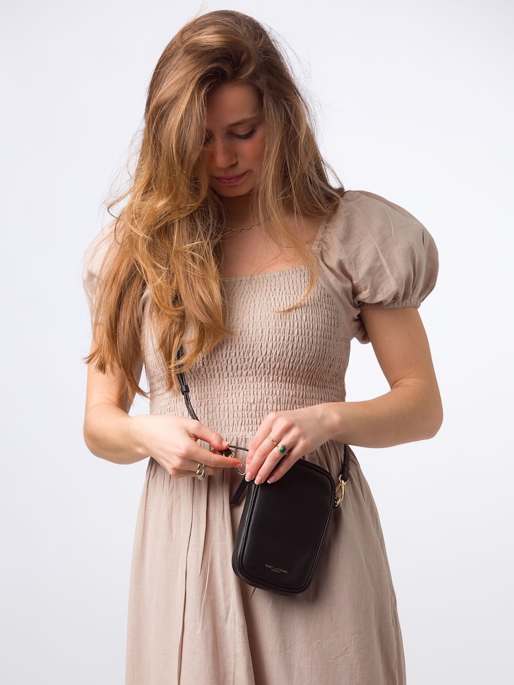 Pure Luxuries London Alaina Nappa Leather Cross-Body Phone Bag - Image 1 of 8