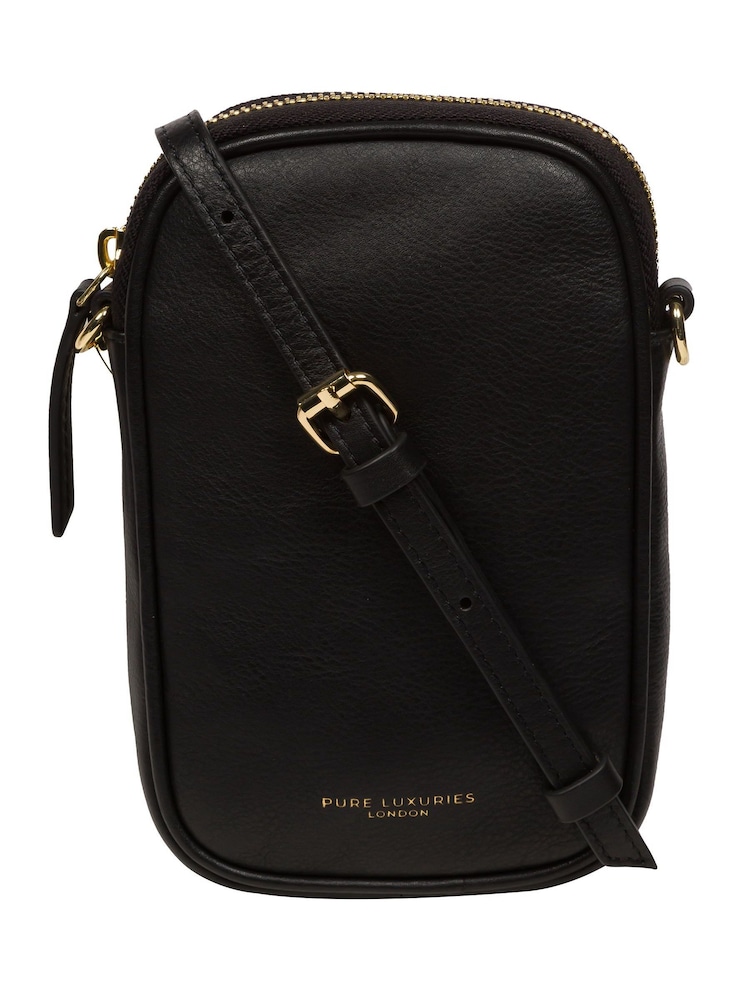 Pure Luxuries London Alaina Nappa Leather Cross-Body Phone Bag - Image 4 of 8
