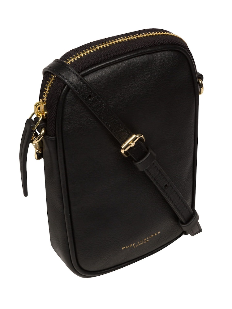 Pure Luxuries London Alaina Nappa Leather Cross-Body Phone Bag - Image 7 of 8