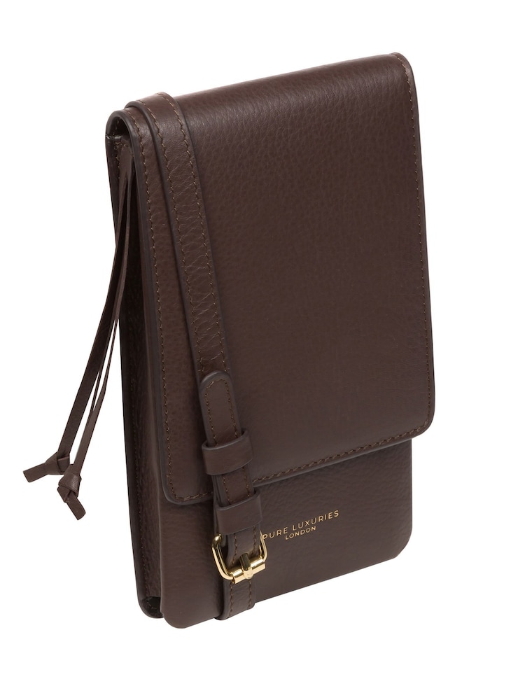 Pure Luxuries London Audrey Nappa Leather Cross-Body Phone Bag - Image 6 of 6