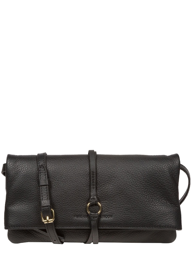 Pure Luxuries London Selene Nappa Leather Cross-Body Clutch Bag - Image 1 of 6 Pure Luxuries London Selene Nappa Leather Cross-Body Clutch Bag - Image 1 of 6