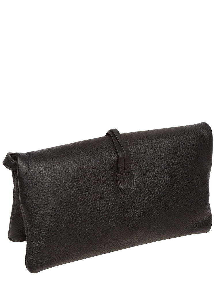 Schwarz - Pure Luxuries London Selene Umhänge-Clutch aus Nappaleder - Bild 2 von 6