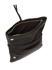 Schwarz - Pure Luxuries London Selene Umhänge-Clutch aus Nappaleder - Bild 4 von 6
