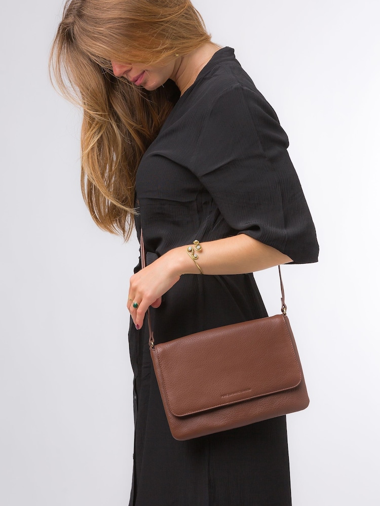 Pure Luxuries London Ruby Nappa Leather Cross-Body Bag - Image 1 of 7