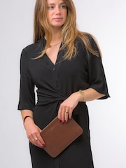 Pure Luxuries London Addison Nappa Leather Clutch Bag - Image 1 of 6