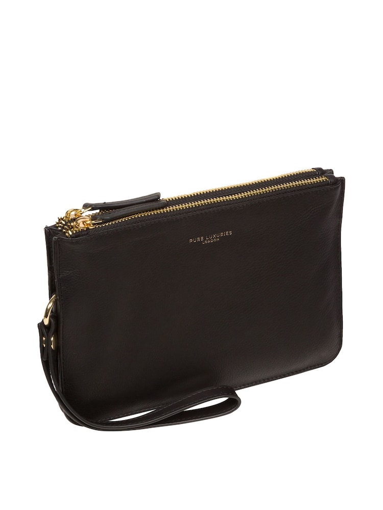 Pure Luxuries London Addison Nappa Leather Clutch Bag - Image 5 of 6
