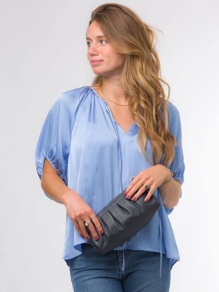 Pure Luxuries London Victoria Nappa Leather Grab Clutch Bag - Image 8 of 8