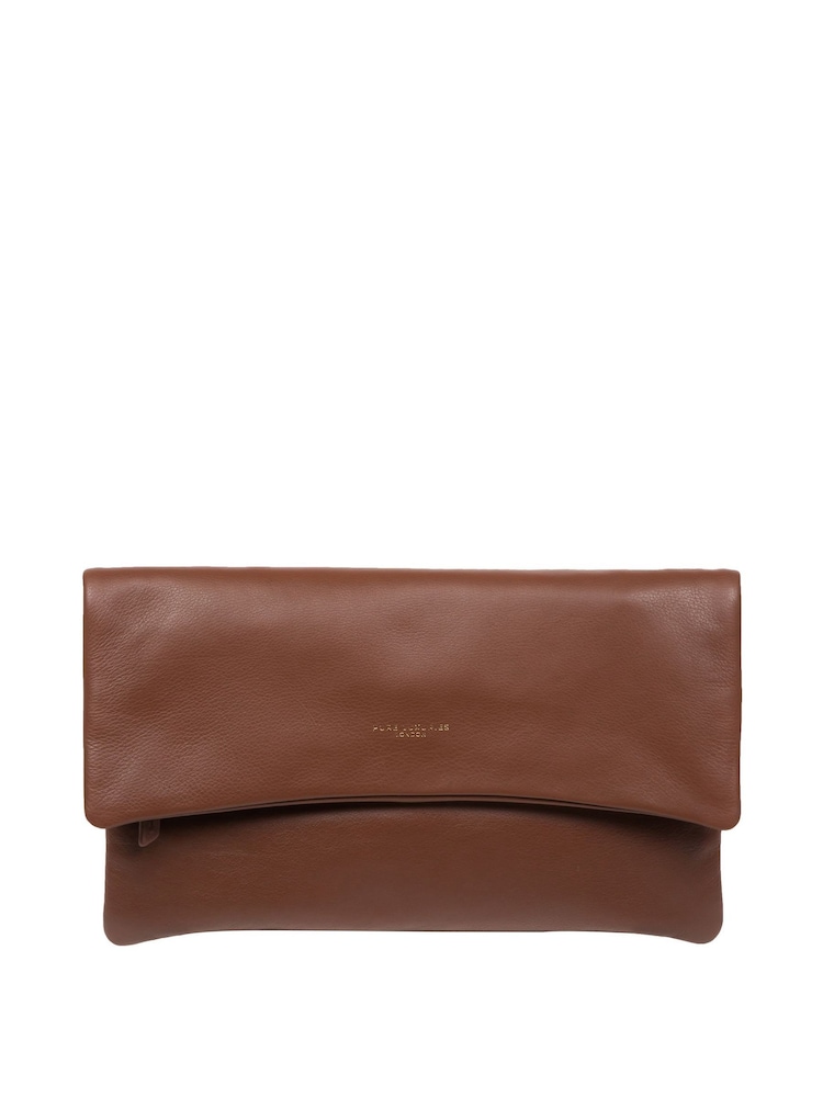 Pure Luxuries London Amelia Nappa Leather Clutch Bag - Image 1 of 4
