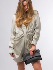 Pure Luxuries London Amelia Nappa Leather Clutch Bag - Image 1 of 5