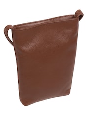 Pure Luxuries London Elouise Nappa Leather Cross-Body Phone Brown Bag - Image 4 of 6