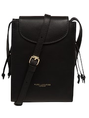 Pure Luxuries London Kiana Nappa Leather Cross-Body Phone Bag - Image 4 of 7