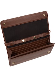 Tan - Pure Luxuries London Saffron Umhänge-Clutch aus Nappaleder - Bild 4 von 7