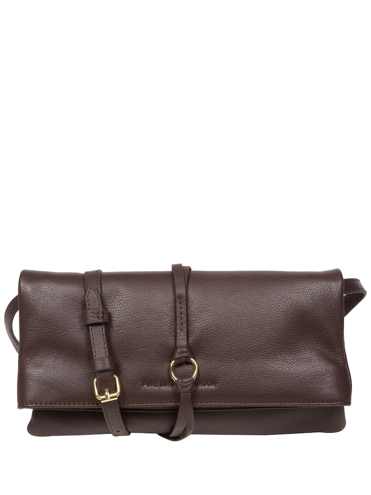 Pure Luxuries London Selene Nappa Leather Cross-Body Clutch Bag - Image 1 of 6 Pure Luxuries London Selene Nappa Leather Cross-Body Clutch Bag - Image 1 of 6