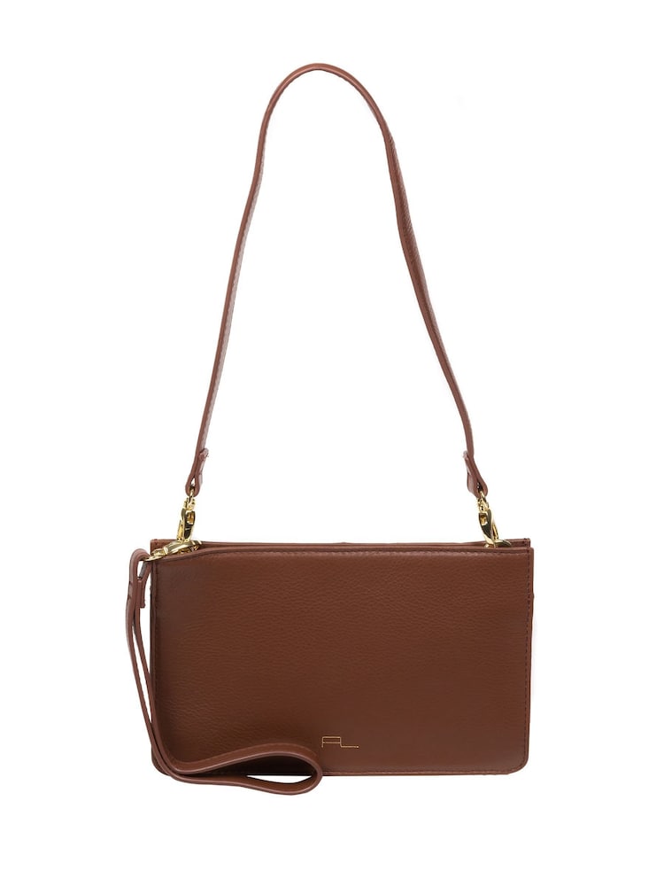 Pure Luxuries London Layla Nappa Leather Grab Clutch Bag - Image 1 of 7