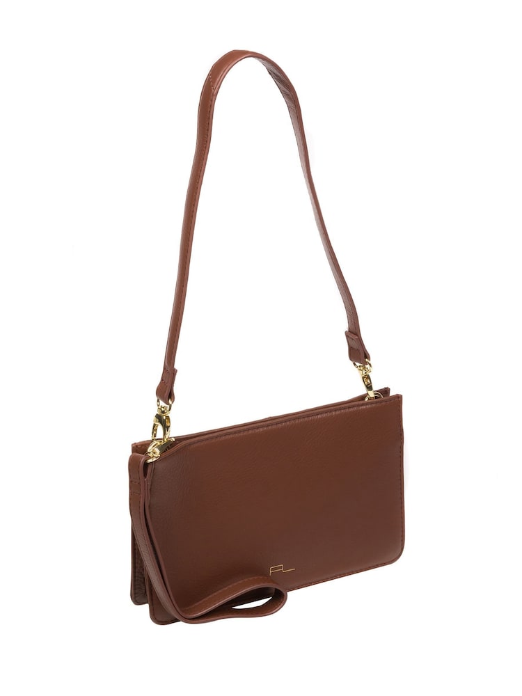 Pure Luxuries London Layla Nappa Leather Grab Clutch Bag - Image 3 of 7