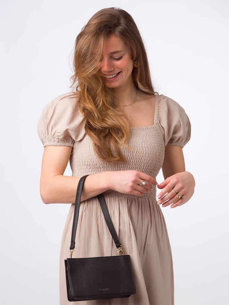 Pure Luxuries London Layla Nappa Leather Grab Clutch Bag - Image 1 of 8