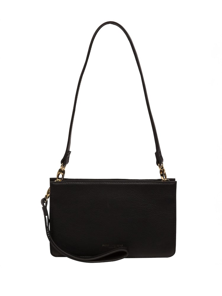 Pure Luxuries London Layla Nappa Leather Grab Clutch Bag - Image 4 of 8
