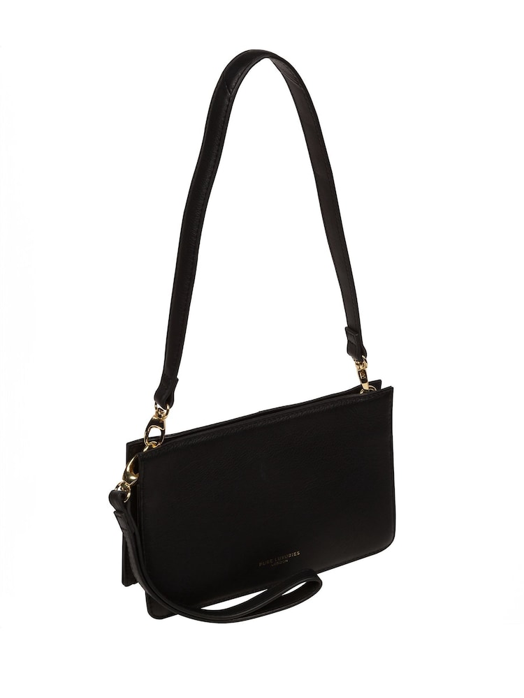 Pure Luxuries London Layla Nappa Leather Grab Clutch Bag - Image 7 of 8