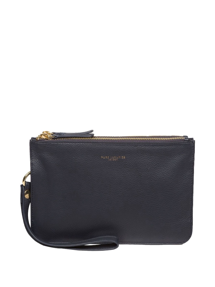 Blau - Pure Luxuries London Addison Clutch aus Nappaleder - Bild 1 von 6