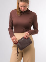 Pure Luxuries London Addison Nappa Leather Clutch Bag - Image 1 of 6