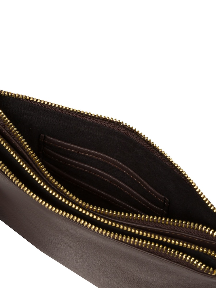 Pure Luxuries London Addison Nappa Leather Clutch Bag - Image 6 of 6