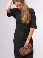 Pure Luxuries London Victoria Nappa Leather Grab Clutch Bag - Image 1 of 7
