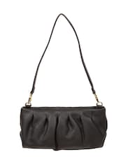 Schwarz - Pure Luxuries London Victoria Clutch aus Nappaleder mit Trageriemen - Bild 1 von 8