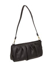Schwarz - Pure Luxuries London Victoria Clutch aus Nappaleder mit Trageriemen - Bild 3 von 8