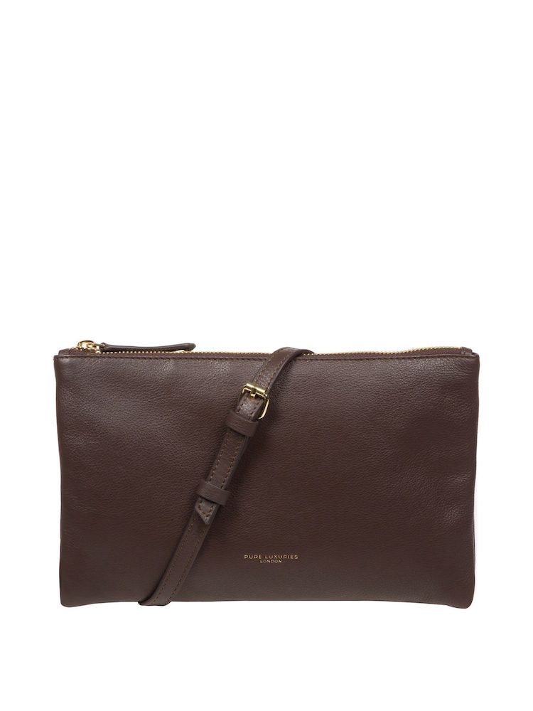 Marrón - Pure Luxuries London Anya Nappa Bolso bandolera de cuero - Imagen 1 de 7 Marrón - Pure Luxuries London Anya Nappa Bolso bandolera de cuero - Imagen 1 de 7